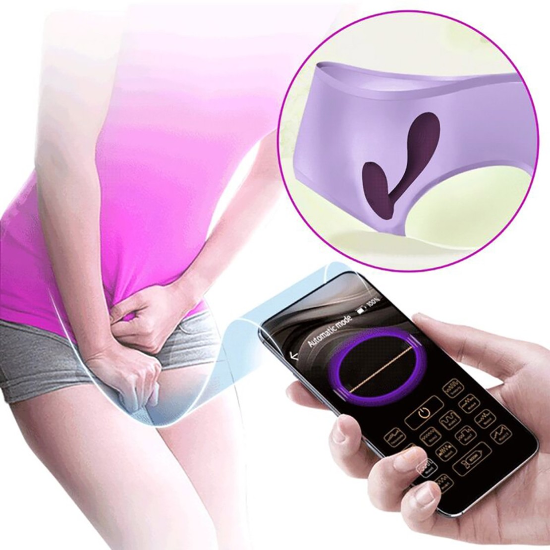 STIMOLATORE DOPPIO PER DONNA VIBRATORE CON APP...