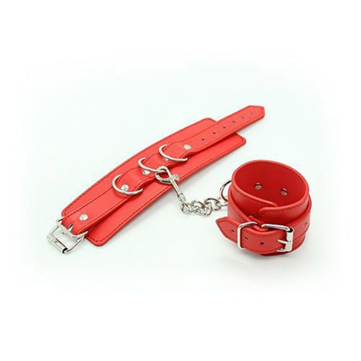 MANETTE SEXY PER GIOCHI DI COPPIA REGOLABILI BELT RED