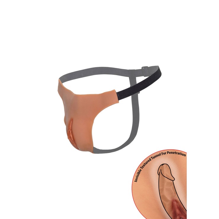 MUTANDA PERIZOMA CON VAGINA REALISTICA E CANALE PER LA... 2
