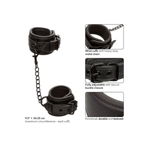 MANETTE SEXY CON FIBBIA STACCABILI E REGOLABILI NERE NOCTURNAL