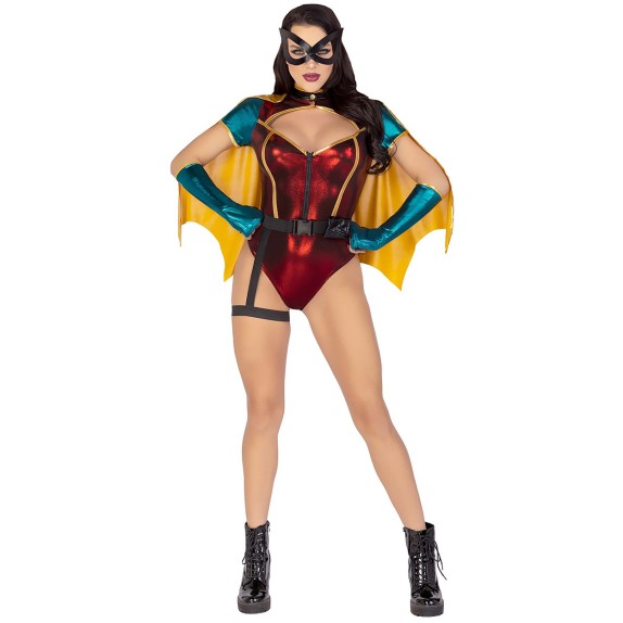 COSTUME SEXY DA WONDER WOMAN TRAVESTIMENTO DONNA SET 5 PEZZI CON ACCESSORI