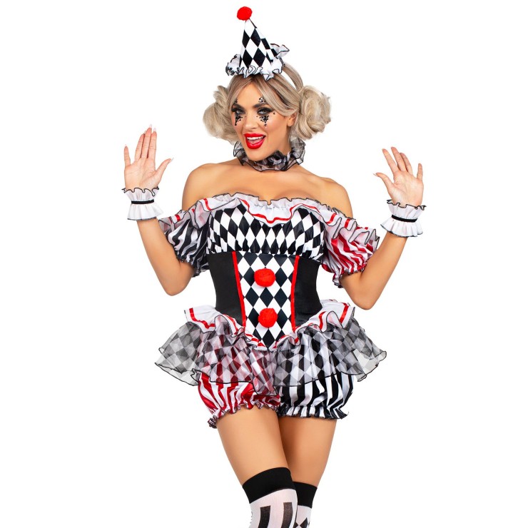 ARLECCHINO TRAVESTIMENTO SEXY PER DONNA 4 PEZZI LE AVENUE