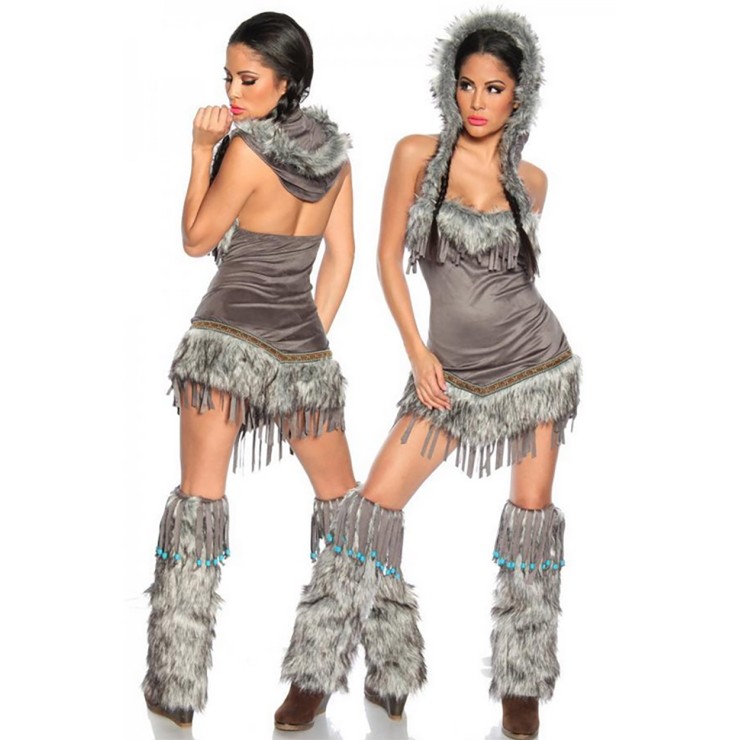 COSTUME TRAVESTIMENTO DA INDIGENA SEXY NATIVA AMERICANA...