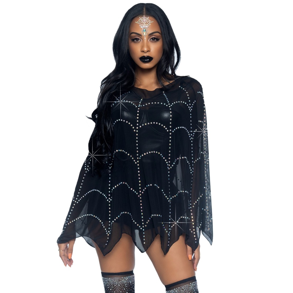 PONCHO ACCESSORIO TRAVESTIMENTO SEXY CON...