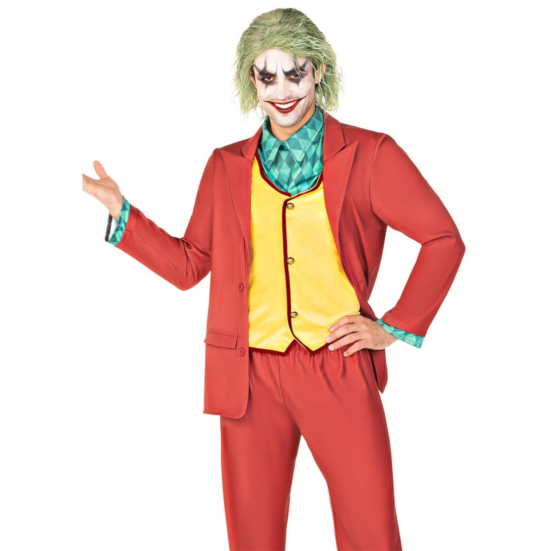 COSTUME TRAVESTIMENTO DA JOKER CLOWN PAZZO...