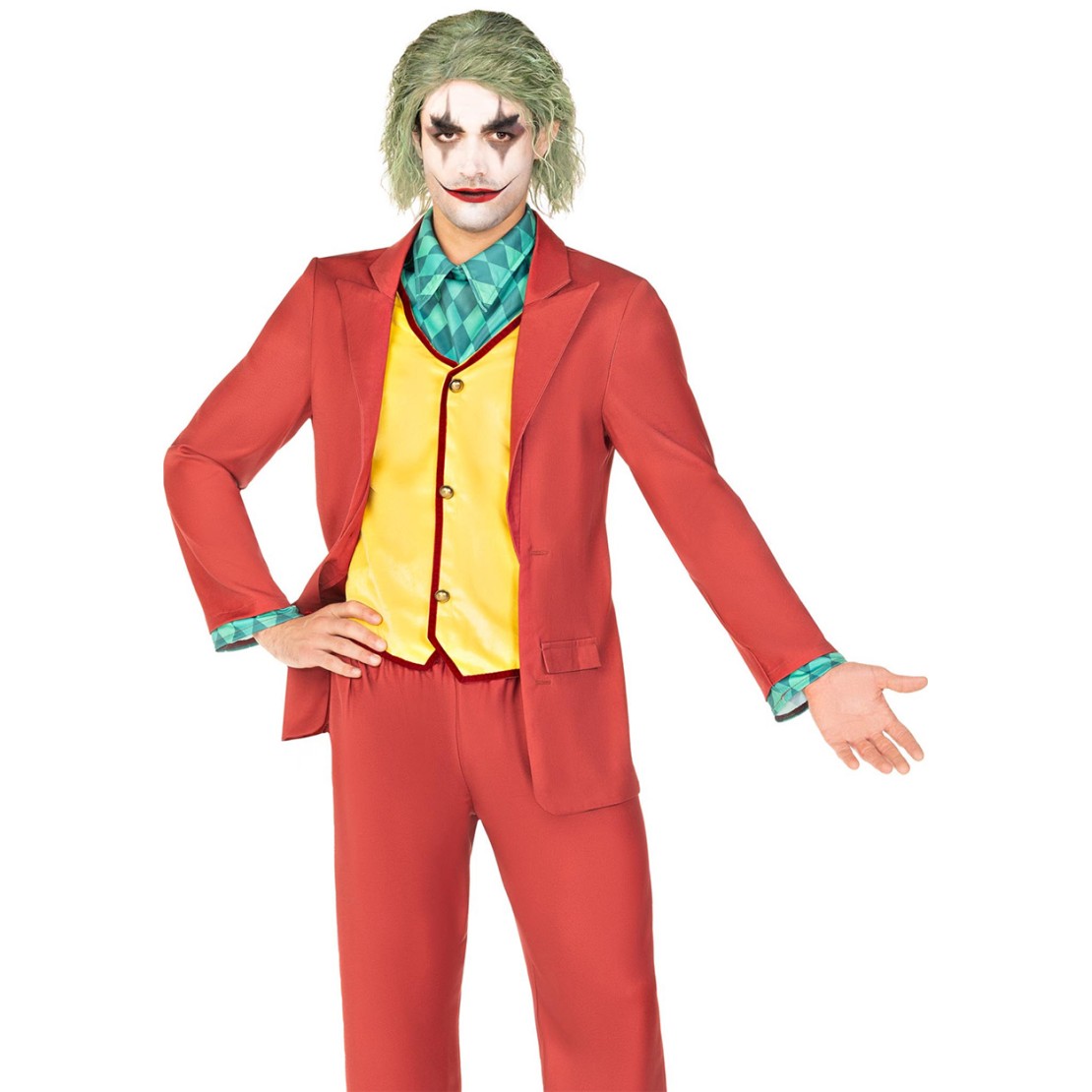 COSTUME TRAVESTIMENTO DA JOKER SSET 3 PEZZI