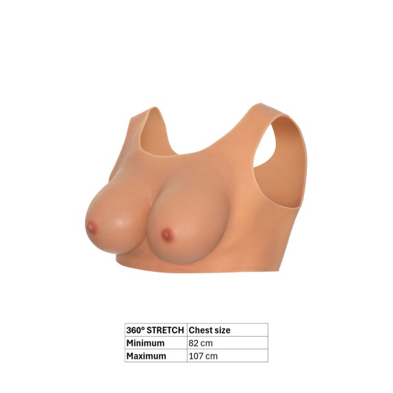 BUSTO CON SENO REALISTICO INDOSSABILE COPPA E WEARABLE BREASTS TOP