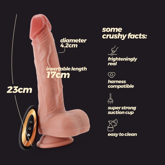 FALLO REALISTICO SEXY CON VENTOSA E TESTICOLI IN SILICONE INVIKTUS 23 CM