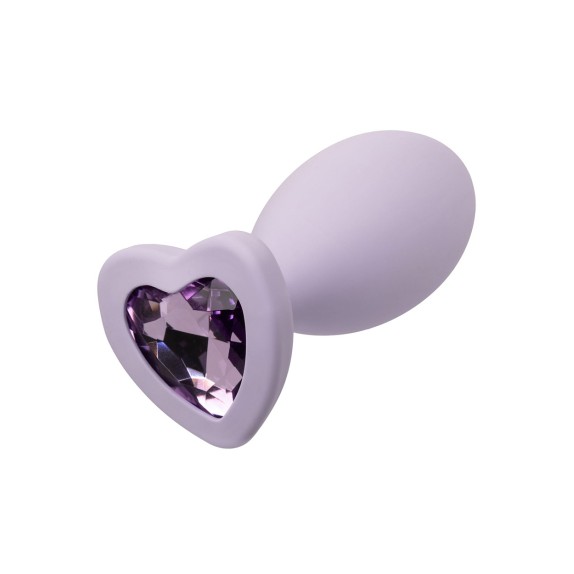 TAPPI PLUG ANALI IN SILICONE SET 2 PZ CON BASE GIOIELLO FORMA DI CUORE