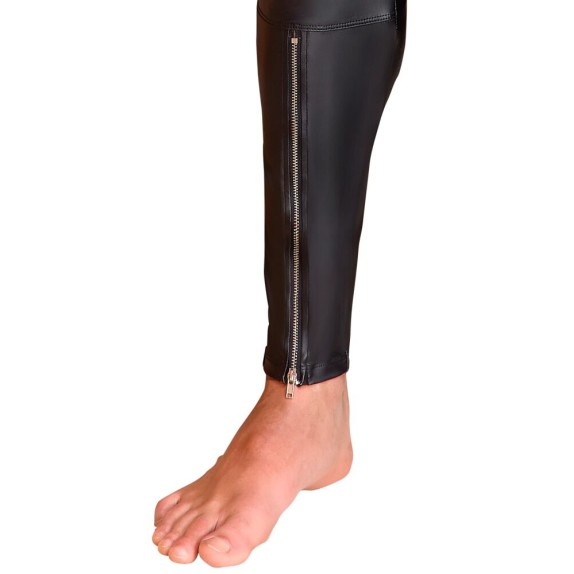 PANTALONI SEXY PER UOMO IN SPANDEX OPACO ADERENTI CON CERNIERE NEK