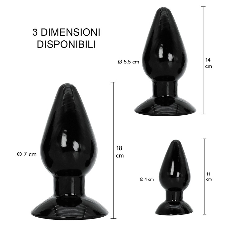 PLUG ANALE IN PVC TONDO CON VENTOSA VARIE DIMENSIONI FISTING