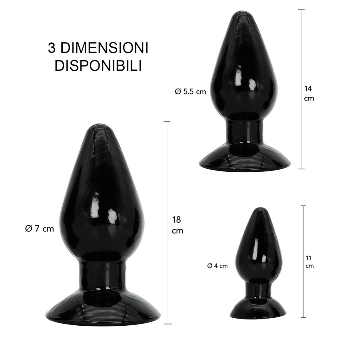 PLUG ANALE IN PVC TONDO CON VENTOSA VARIE...