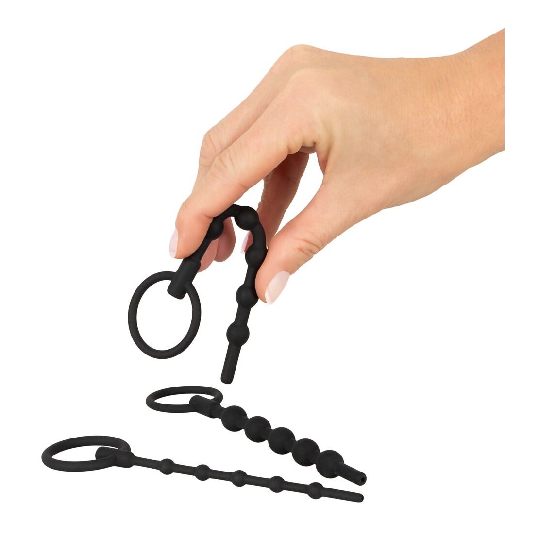 SET 3 DILATATORI URETRALI CAVI IN SILICONE CON...