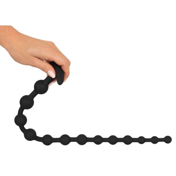 PALLINE ANALI FLESSIBILI IN SILICONE LUNGHE 50 CM CON BASE BLACK VELVETS