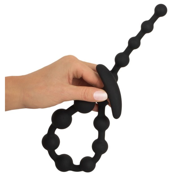 PALLINE ANALI FLESSIBILI IN SILICONE LUNGHE 50 CM CON BASE BLACK VELVETS