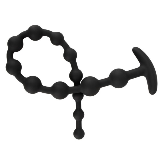 PALLINE ANALI FLESSIBILI IN SILICONE LUNGHE 50 CM CON BASE BLACK VELVETS