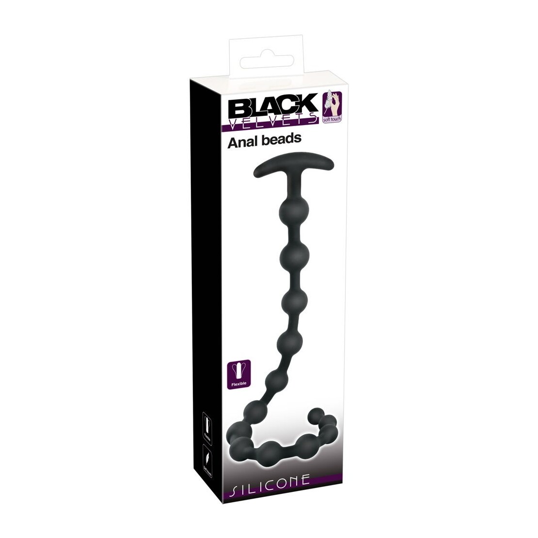 PALLINE ANALI FLESSIBILI IN SILICONE LUNGHE 50...