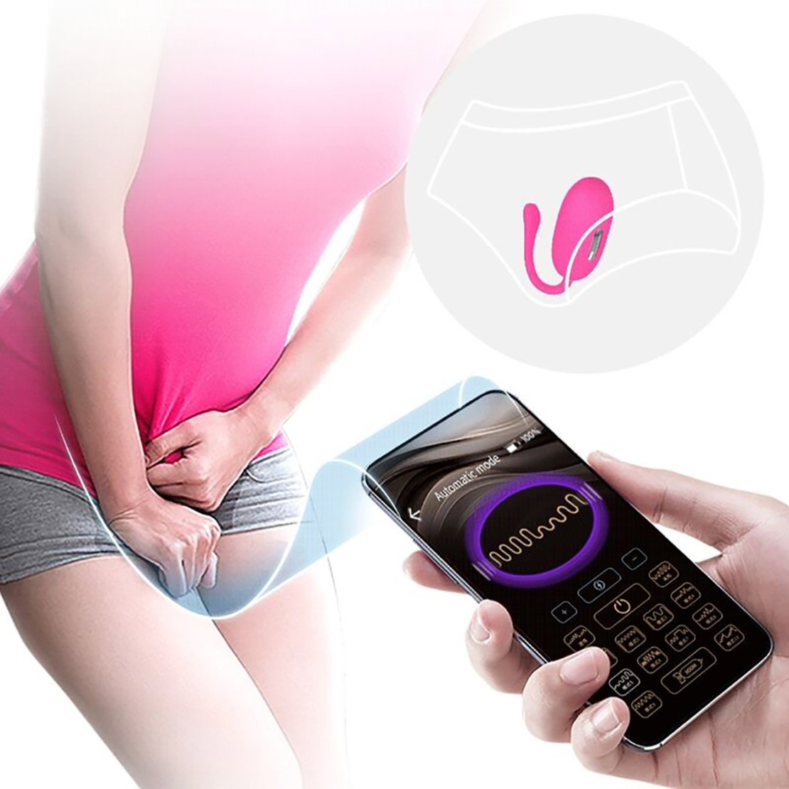 OVETTO VAGINALE VIBRANTE CON E-STIM E APP...