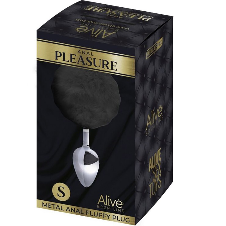 TRE MISURE PLUG ANALE IN METALLO CON CODA DA CONIGLIO SEXY