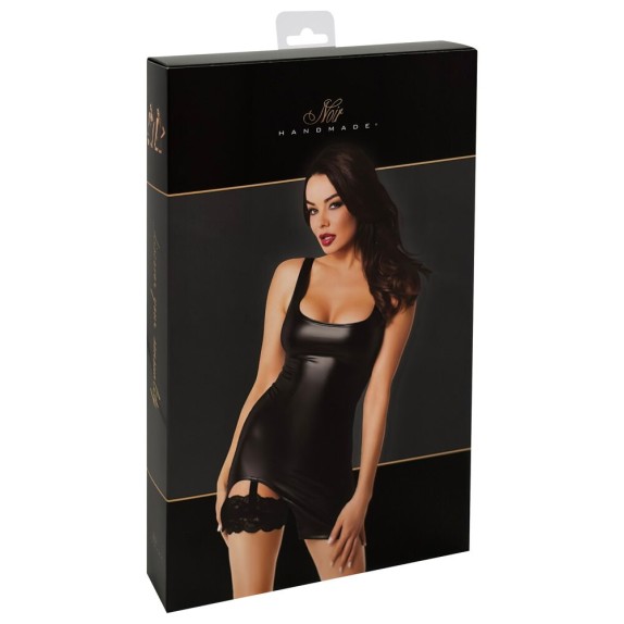 MINI ABITO SEXY PER DONNA IN SPANDEX CON GIARRETTIERA IN PIZZO