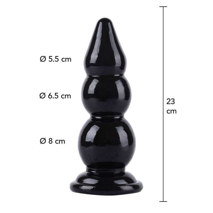 TAPPO ANALE DI GRANDI DIMENSIONI CON SFERE IN PVC XL 23 CM