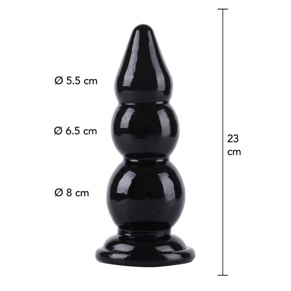 TAPPO ANALE DI GRANDI DIMENSIONI CON SFERE IN PVC XL 23 CM