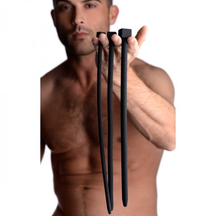 KIT TRE SONDE URETRALI EXTRA LUNGHE SEX TOY FLESSIBILE 2