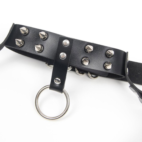 REGGISENO HARNESS CON CATENE SEXY PER DONNA IN ECOPELLE OHYEAH