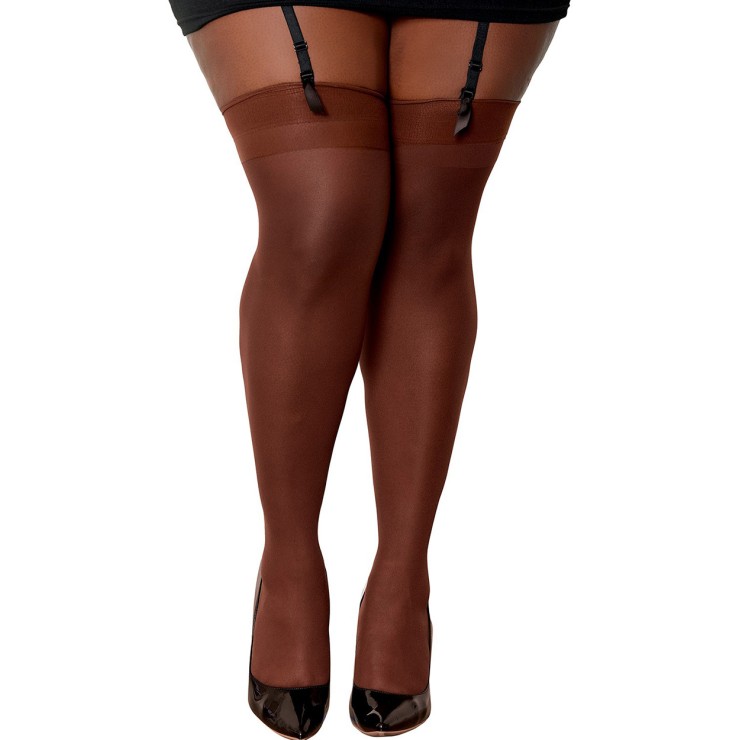 CALZA DA REGGICALZE VELATA SEXY PER DONNA COLOR CAFFE'...