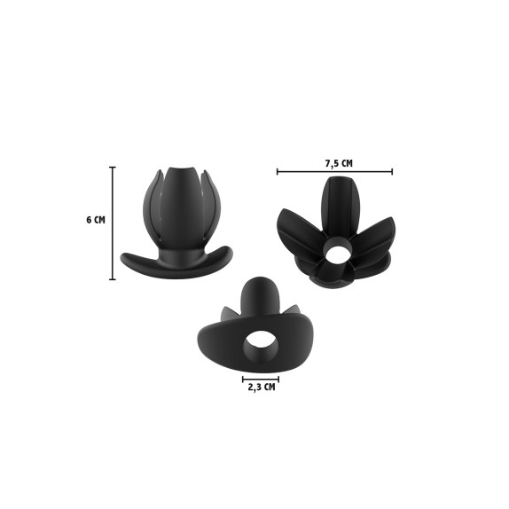 PLUG DIVARICATORE ANALE IN SILICONE CON FORO SPREADER 4 WAY
