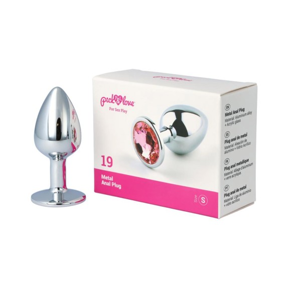 PLUG ANALE CON GIOIELLO ROSA SEX TOY VARIE MISURE PICK&LOVE