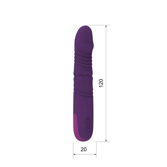 VIBRATORE PUNTO G PER DONNA CON VIBRAZIONE + PERLE + MOVIMENTO SU E GIU'