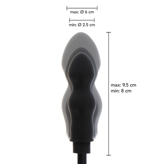 PLUG ANALE IN SILICONE GONFIABILE STARTER CON POMPETTA MANUALE