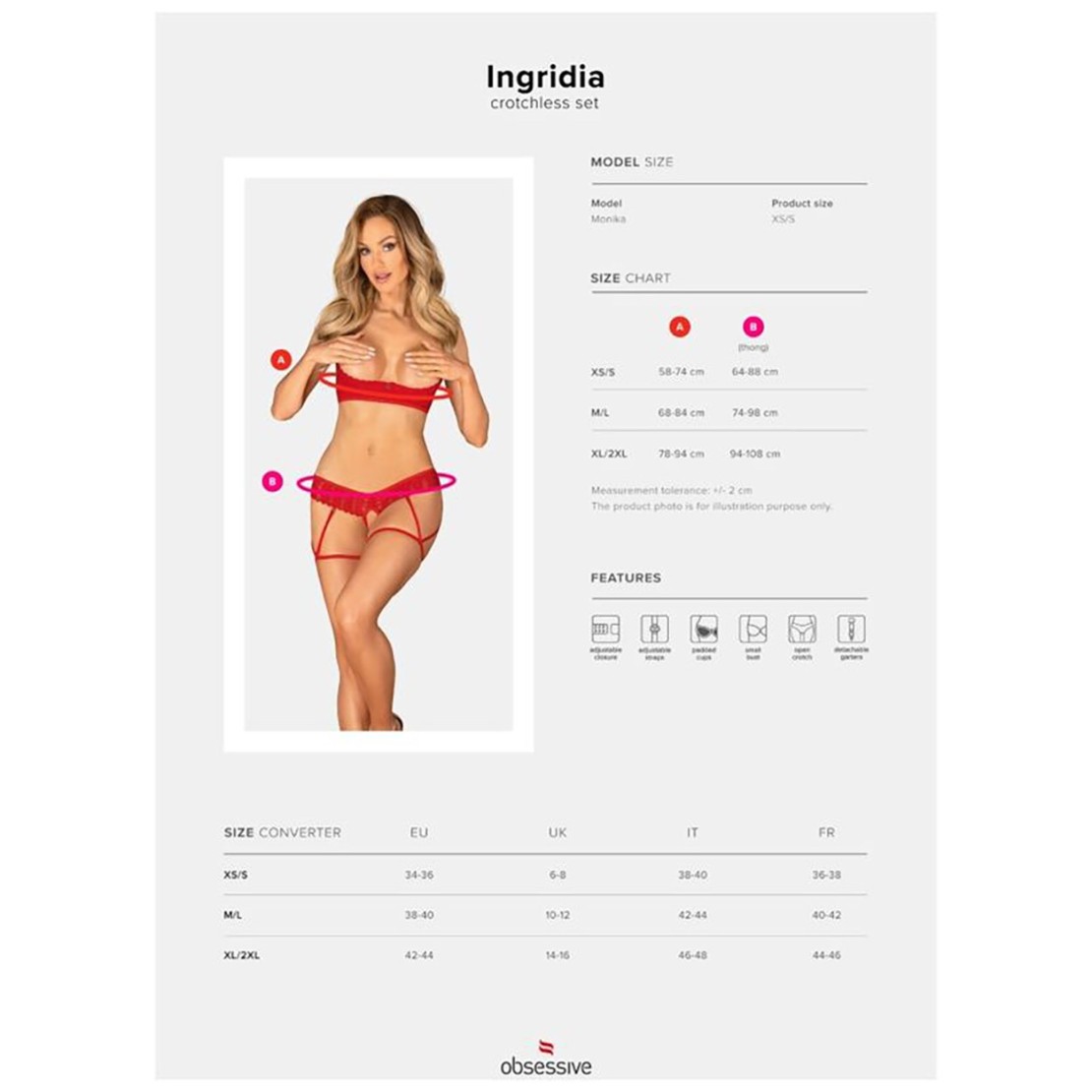 copy of COMPLETO INTIMO ROSSO PER DONNA DUE...