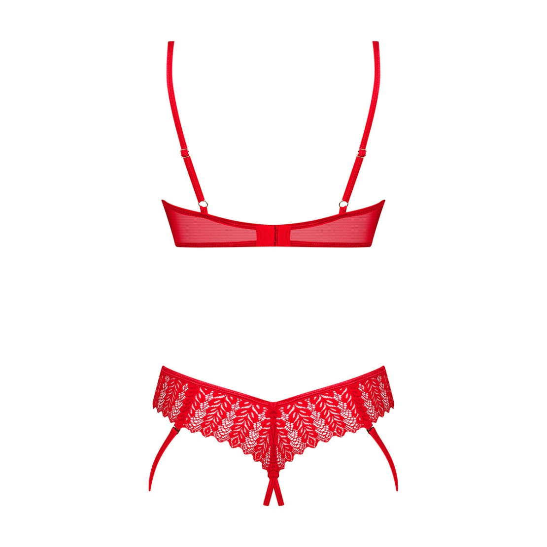 COMPLETO INTIMO SEXY ROSSO PER DONNA DUE PEZZI...