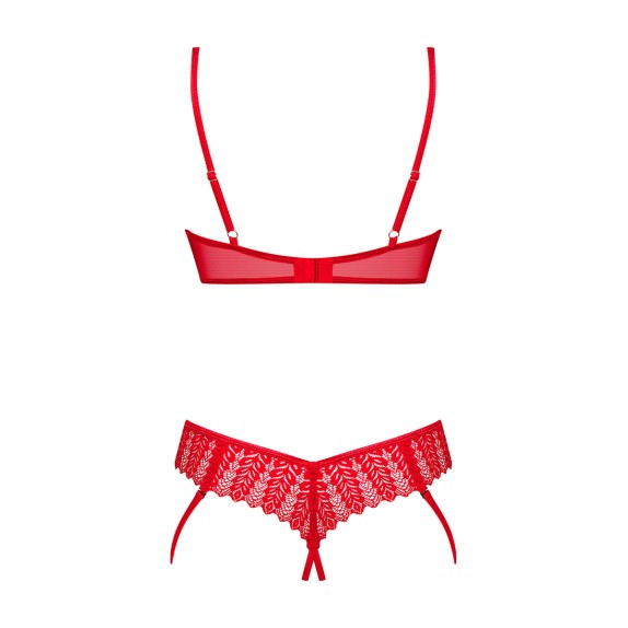 copy of COMPLETO INTIMO ROSSO PER DONNA DUE PEZZI CON REGGISENO APERTO INGRIDIA