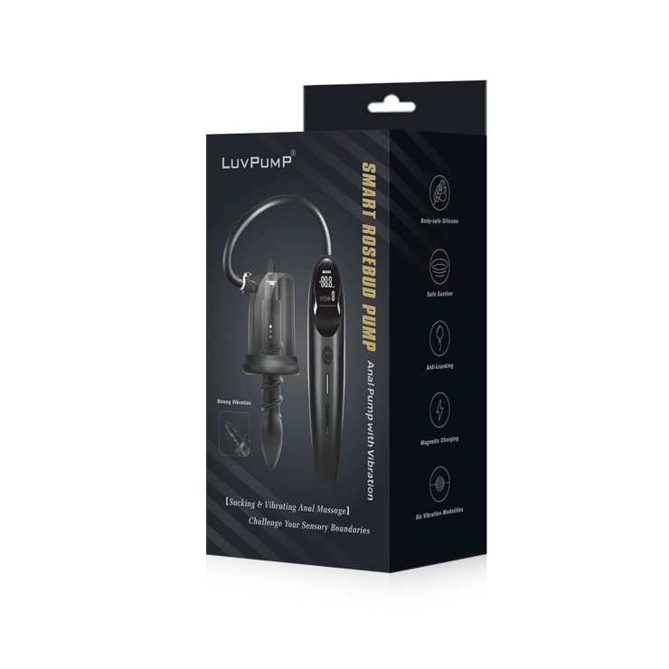 LUVPUMP VIBRATORE ANALE CON PLUG E COPPETTA PER SUZIONE...