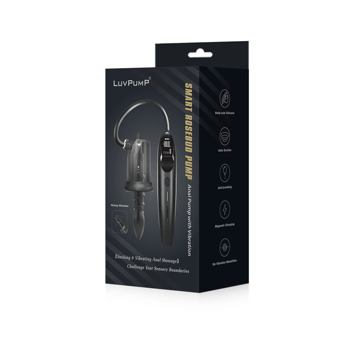 LUVPUMP VIBRATORE ANALE CON PLUG E COPPETTA PER...