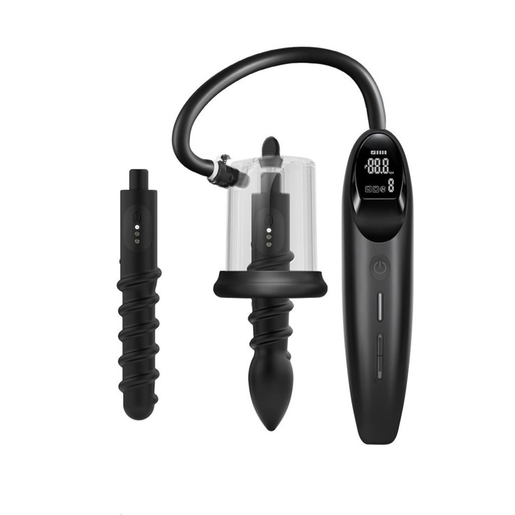 LUVPUMP VIBRATORE ANALE CON PLUG E COPPETTA PER SUZIONE... 2