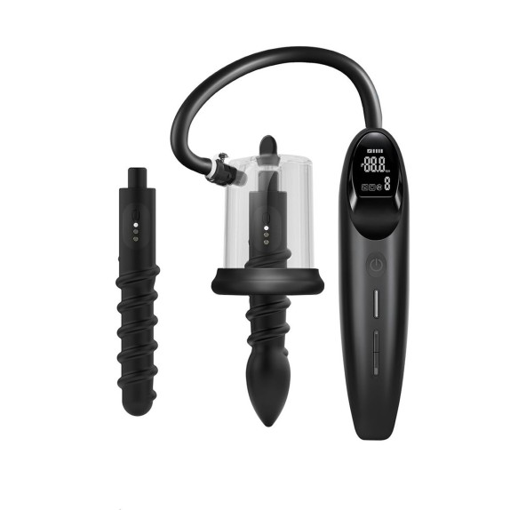 LUVPUMP VIBRATORE ANALE CON PLUG E COPPETTA PER SUZIONE ROSEBUD PUMP