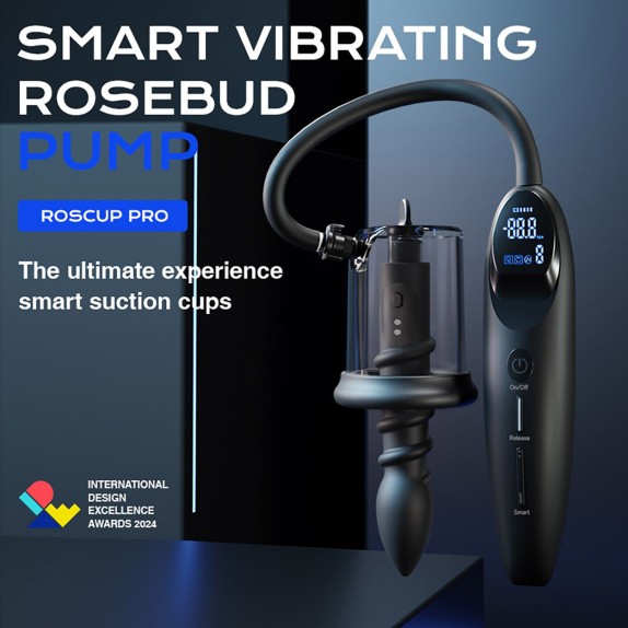 LUVPUMP VIBRATORE ANALE CON PLUG E COPPETTA PER SUZIONE ROSEBUD PUMP