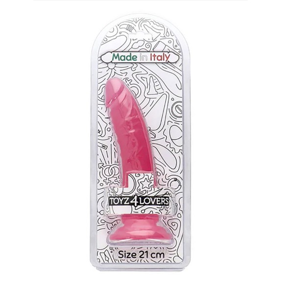 FALLO COLORATO REALISTICO IN JELLY SEX TOY CON VENTOSA 21 CM