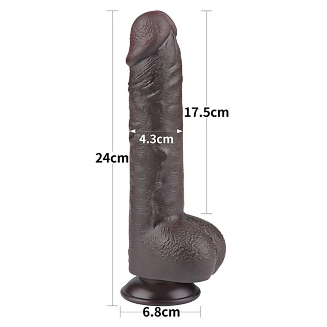 FALLO REALISTICO CHOCOLATE 24 CM CON PELLE...