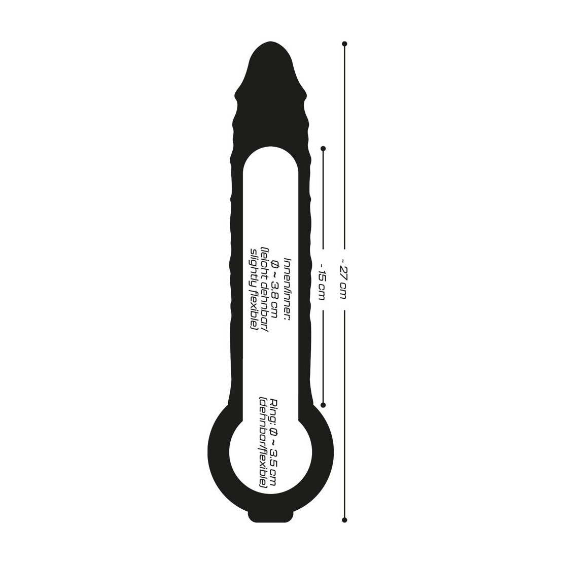 PROLUNGA TRASPARENTE PER PENE SEX TOY CRYSTAL SKIN