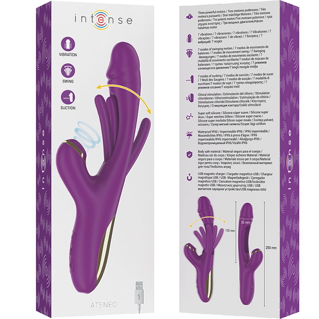 VIBRATORE RABBIT CON LINGUA OSCILLANTE E...