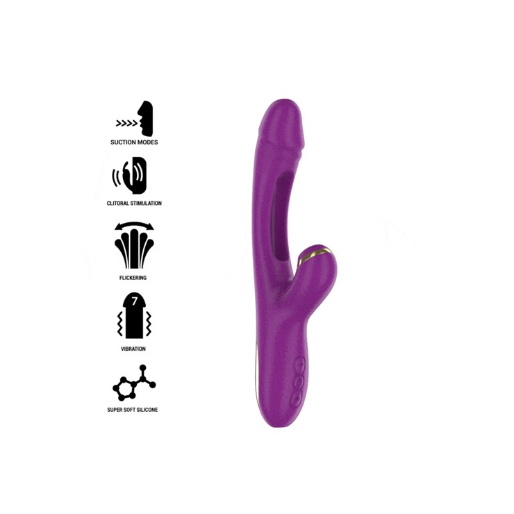 VIBRATORE RABBIT CON LINGUA OSCILLANTE E SUCCHIA...