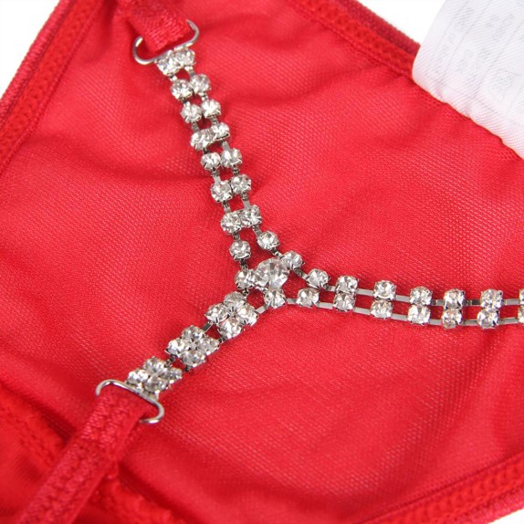 copy of STRING SEXY DA DONNA IN TULLE ROSSO CON GIOIELLO DI STRASS
