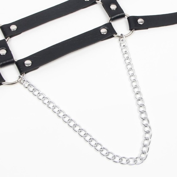 copy of HARNESS IN ECOPELLE SEXY PER DONNA IN 2 PEZZI CON CATENE OHYEAH