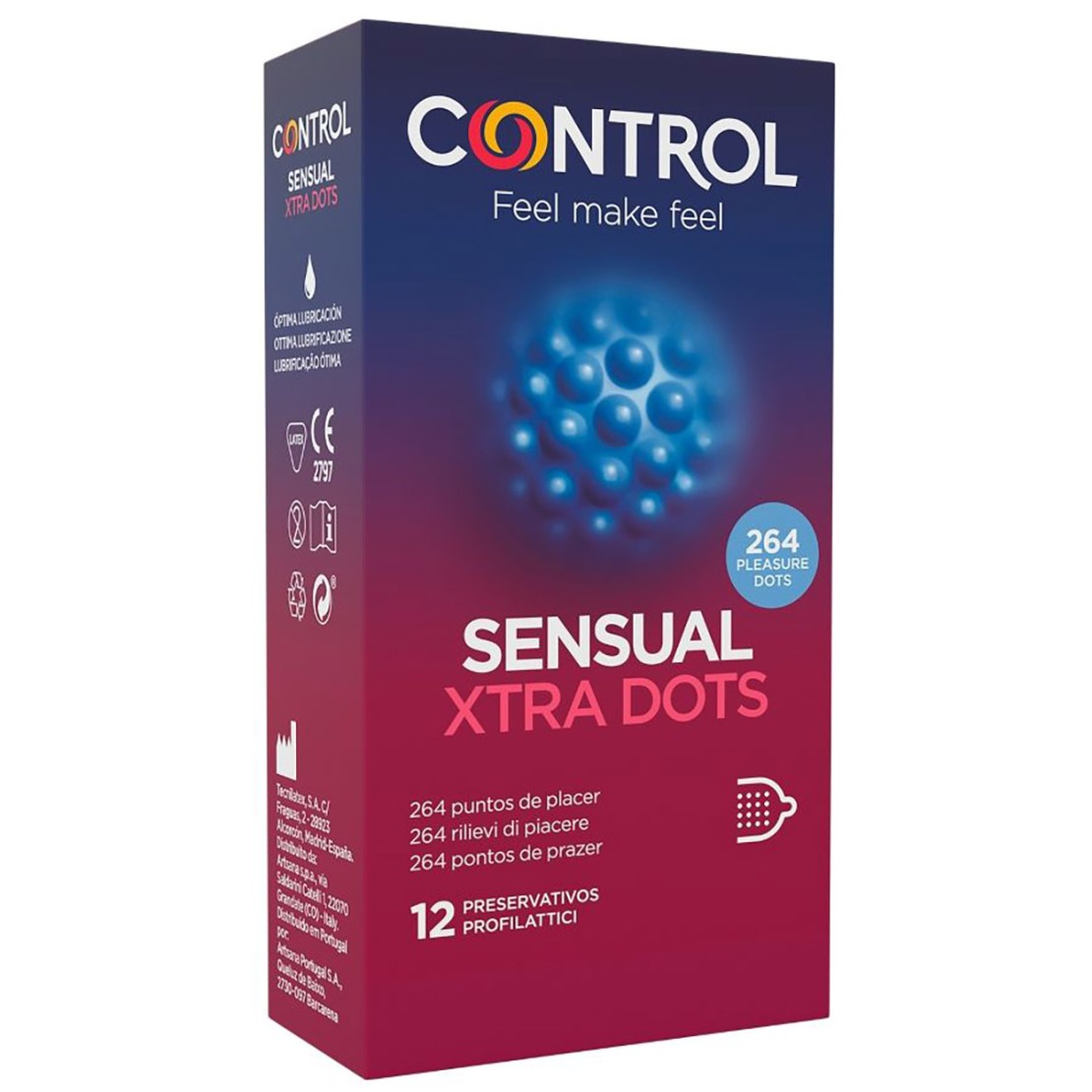 SENSUAL XTRA DOTS PROFILATTICI CON PUNTINI IN...
