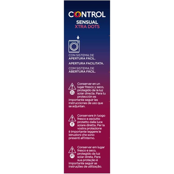 SENSUAL XTRA DOTS PROFILATTICI CON PUNTINI IN LATTICE CONTROL 12 PEZZI